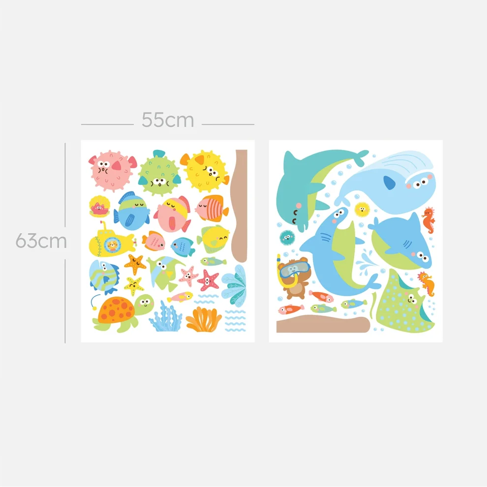 Jüppo - Colourful Underwater World Wall Sticker