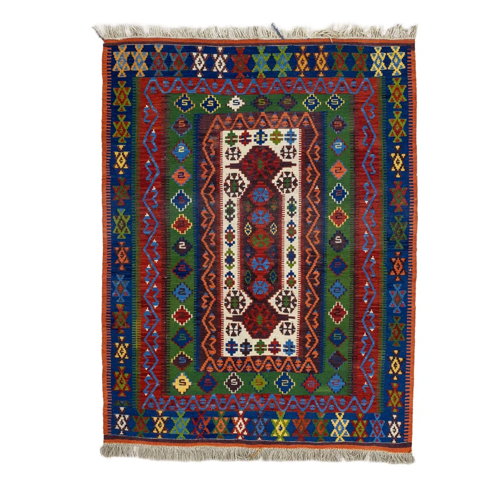 Soho Antiq - Abçar El Dokuma İnce Vintage Köy Kilim 141x184cm