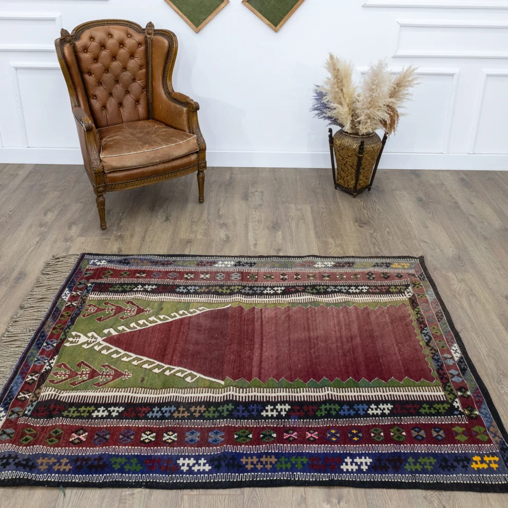 Soho Antiq - Abike El Dokuma Mihraplı Köy Kilim 127x184cm