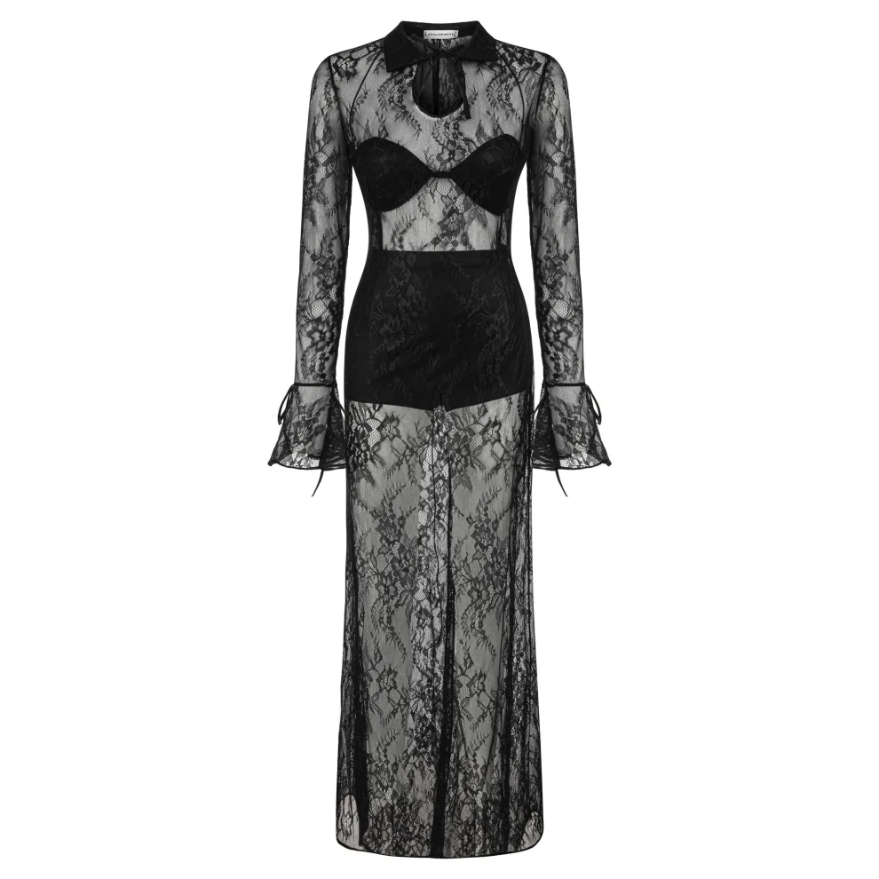 Black hotsell transparent gown