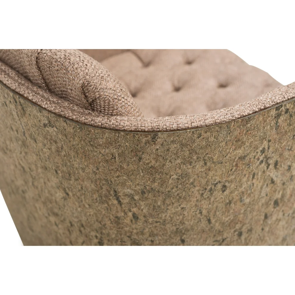 Thinstone - Stone Veneer Curve Armchair