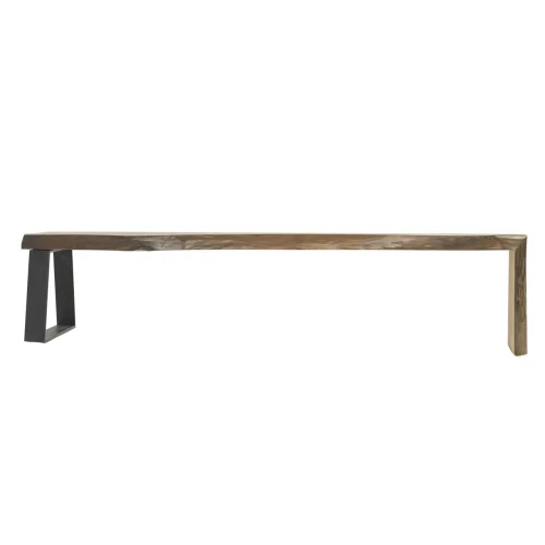 Baraka Concept - Ugie Walnut Wood Metal Leg Detail Bench