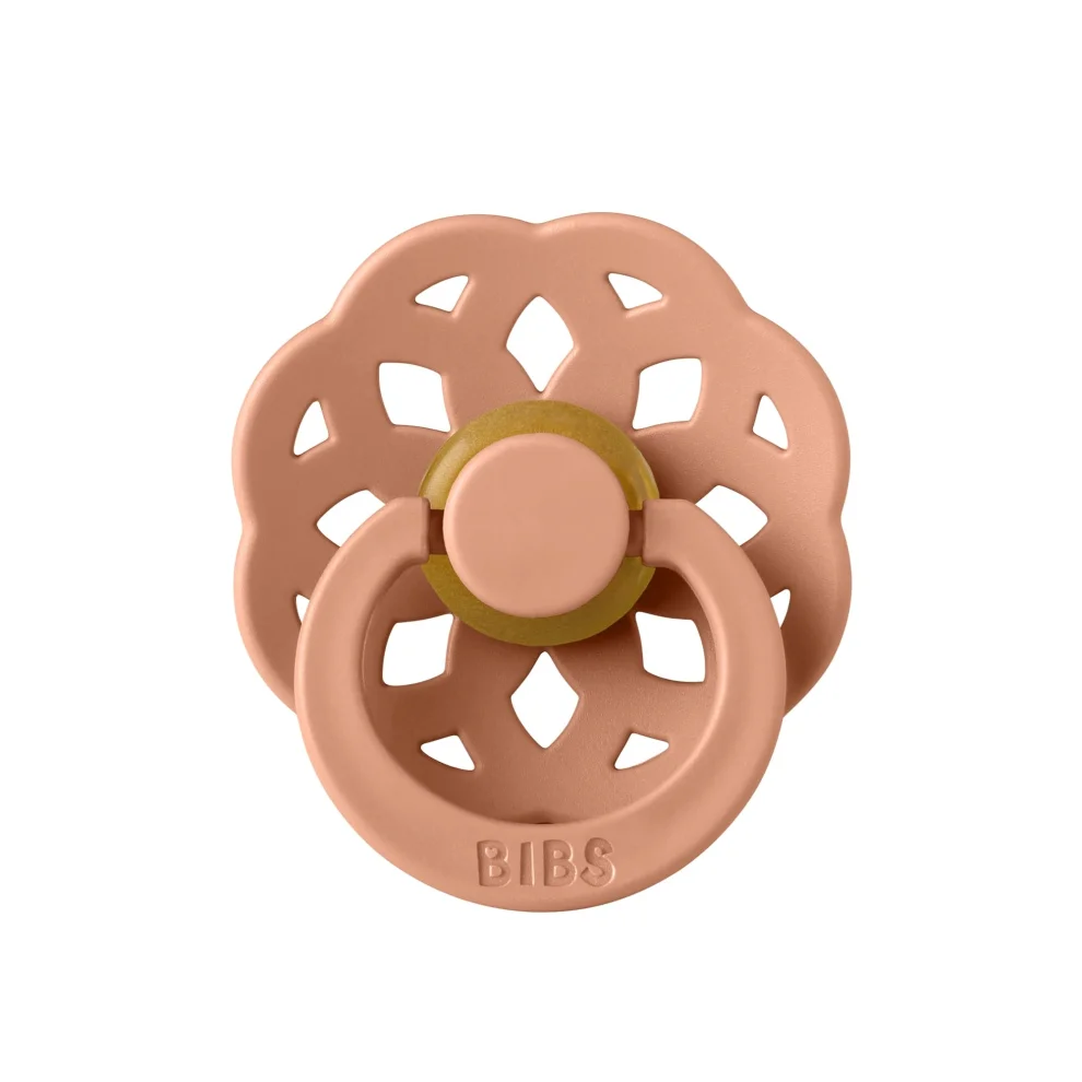 Bibs - Peach Boheme Rubber Pacifier