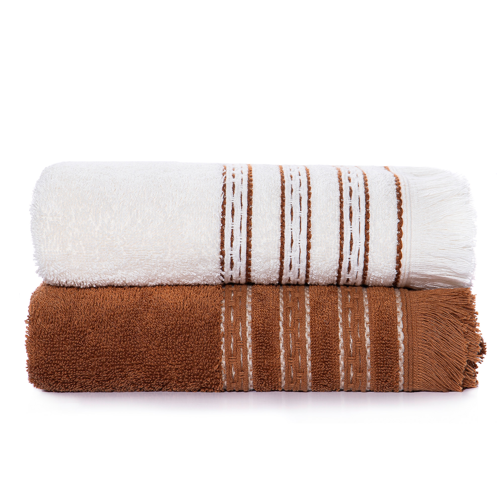 Amaris Supima Cotton Bordered 2-pack Hand & Face Towel Set