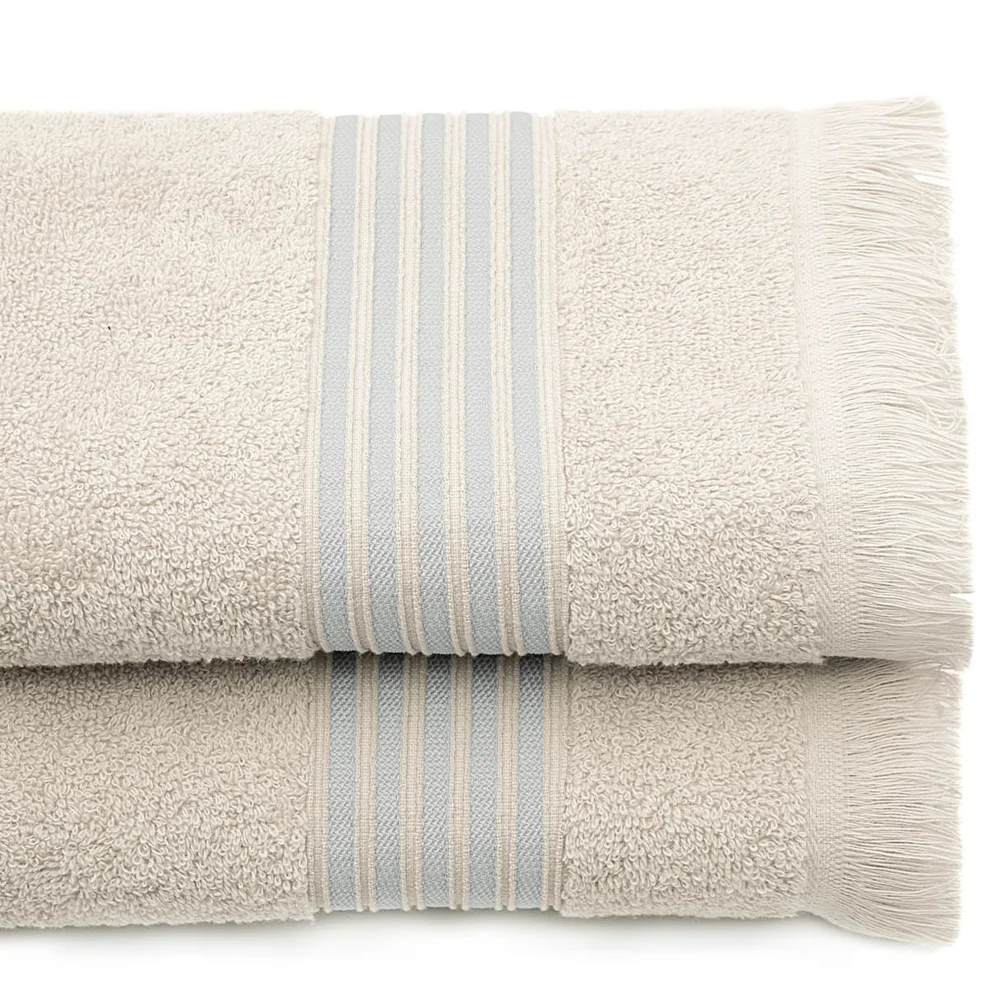 Ecocotton - Aya Cotton Jacquard 2-pack Hand & Face Towel Set