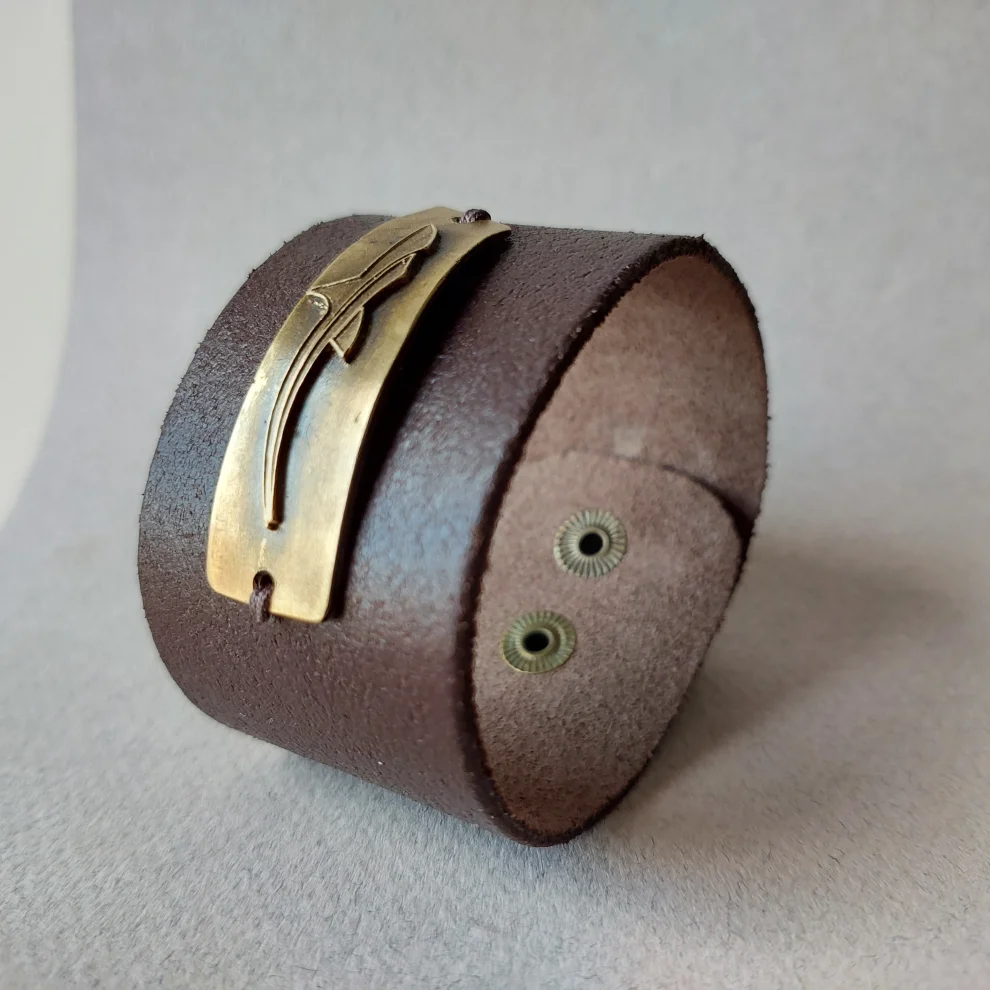 POJWoman by Pelin Özerson - Uniseks Leather Bracelet