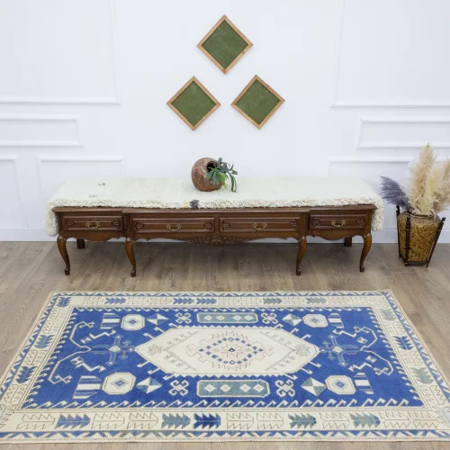 Soho Antiq - Buget Primitive Patterned Hand Woven Wool Carpet 139x238cm