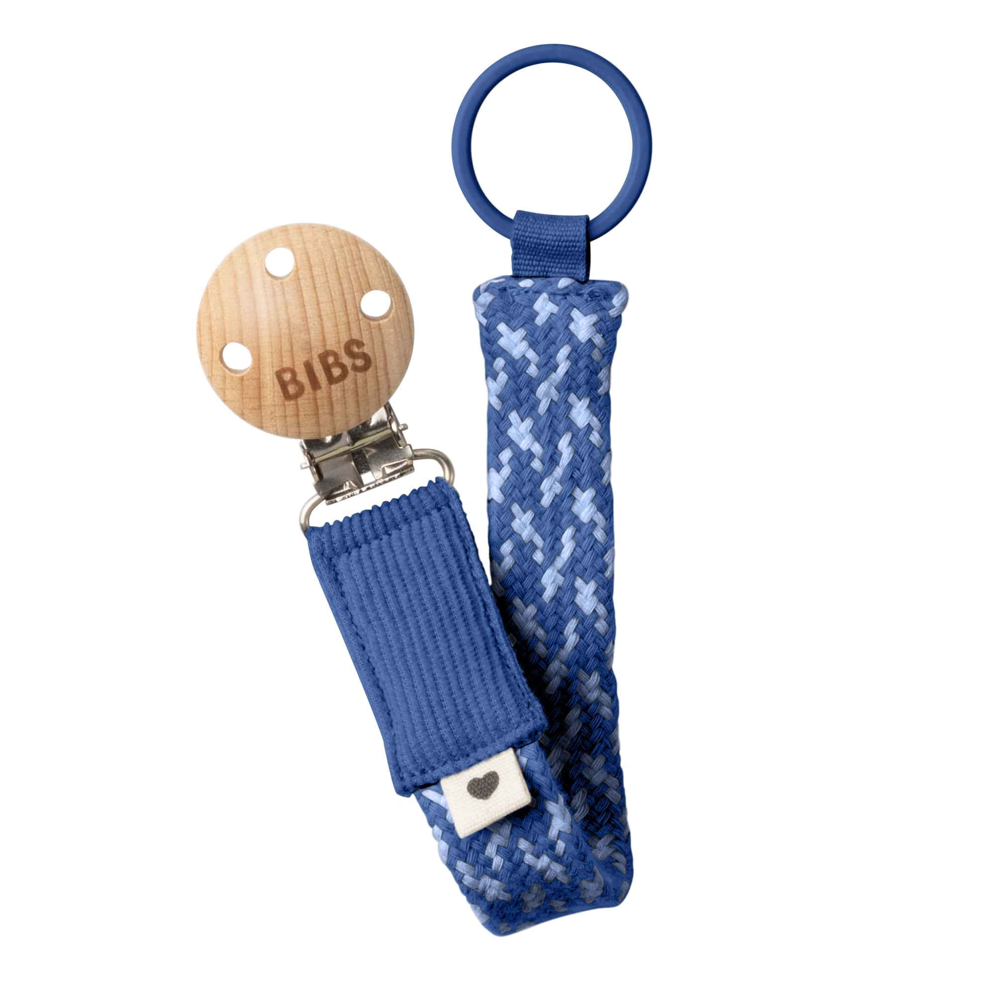 Corn Flower/ Dusty Blue Paci Braid Pacifier Clip