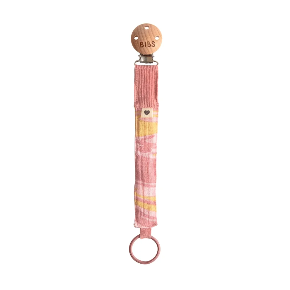 Bibs Tie Dye Morning Sunset Pacifier Clip hipicon