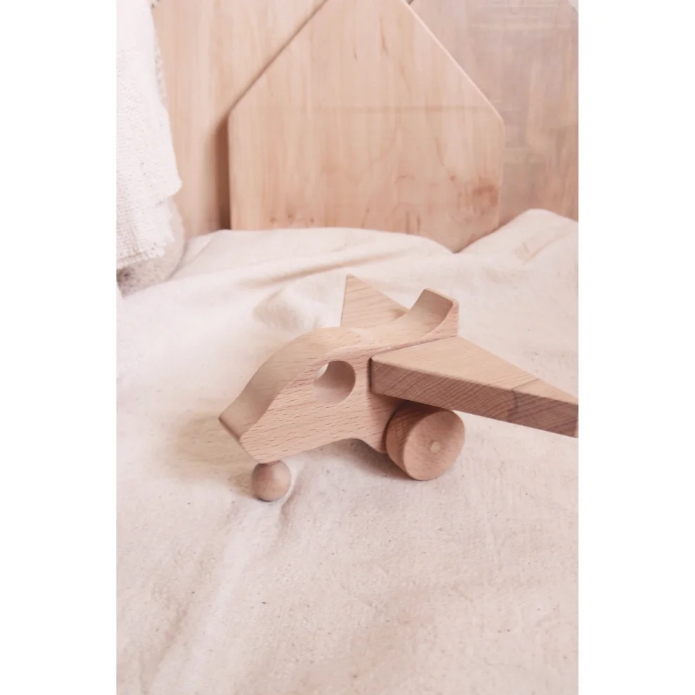 Oyuncu Kunduz Oyuncak - Wooden Mini Plane Toy