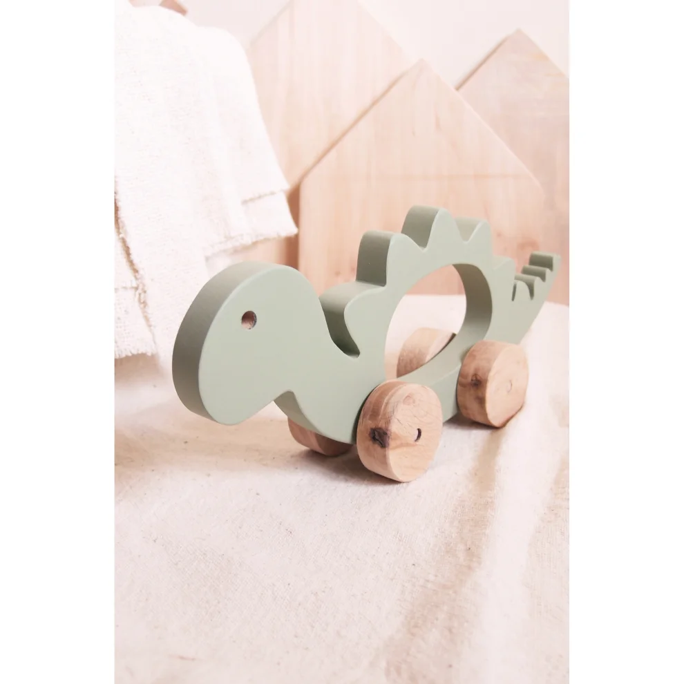 Oyuncu Kunduz Oyuncak - Cute Wooden Dinosaur Toy