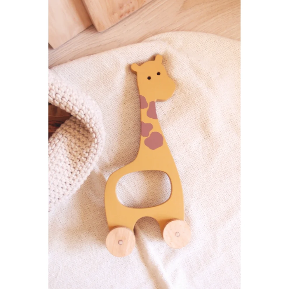 Oyuncu Kunduz Oyuncak - Cute Wooden Giraffe Toy