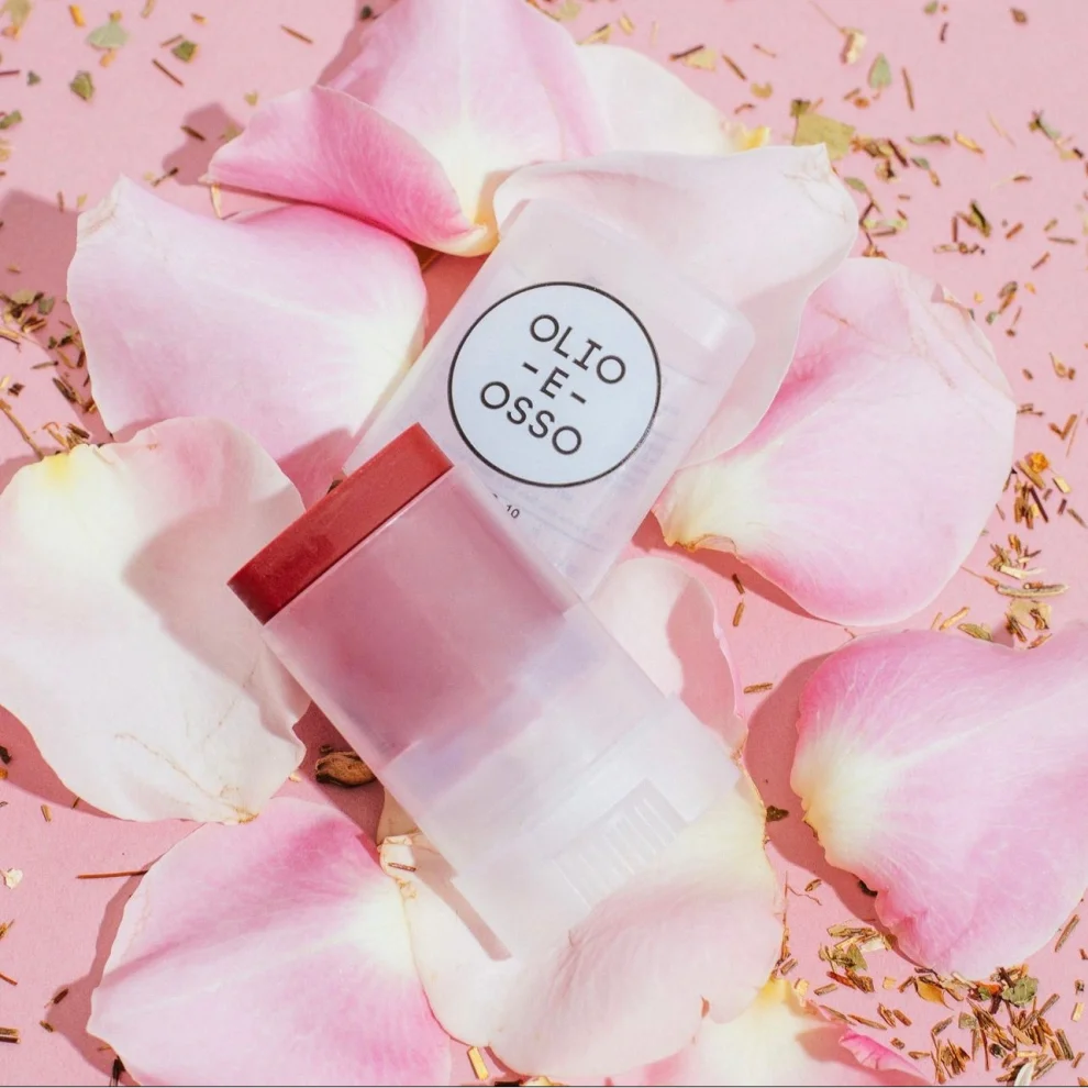 Olio E Osso - Lip Cheek Eye Multi Stick Vegan Green Beauty Tinted Blush Balm No.10 Tea Rose