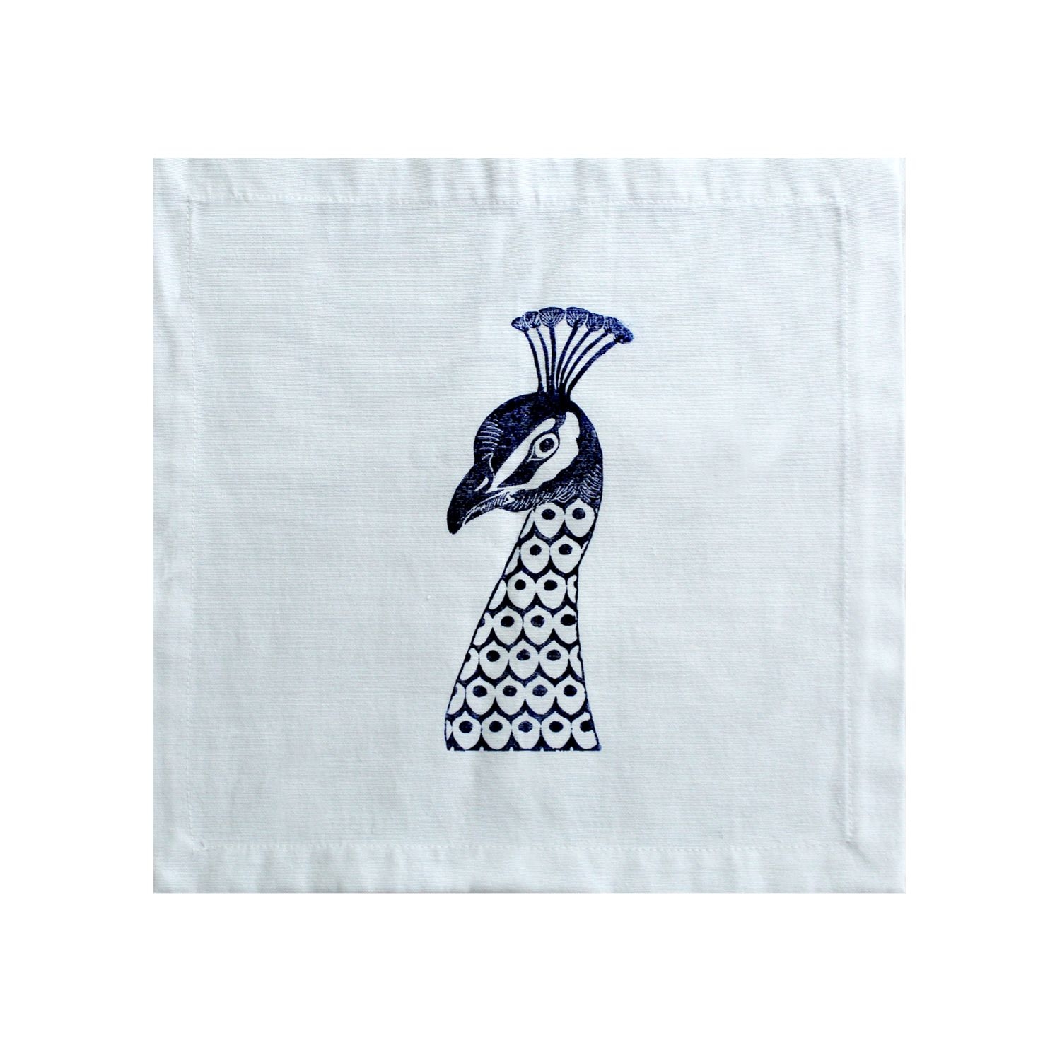 6 Pcs Peacock Napkin Set