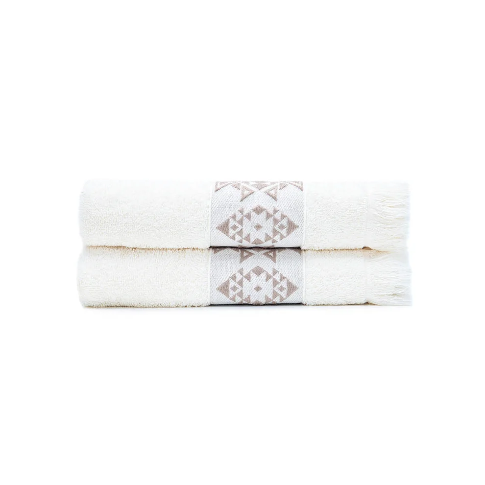 Ecocotton - Hereke Cotton Jacquard 2-pack Hand & Face Towel