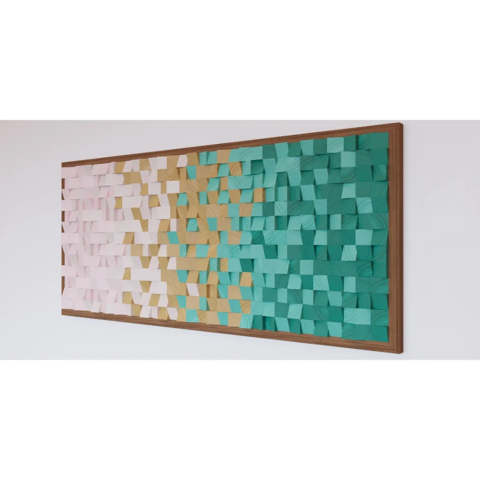 Arbe Design Studio Emerald Fly 3d Wood Wall Art Handmade 30x65