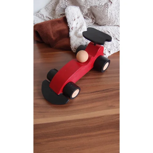 Oyuncu Kunduz Oyuncak - Wooden F1 Race Car Toy