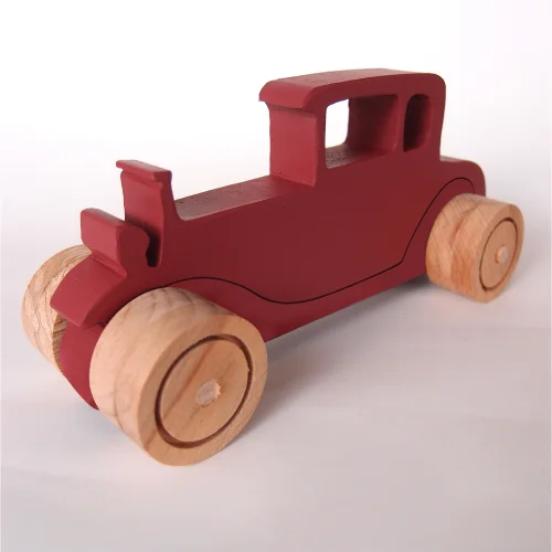 Oyuncu Kunduz Oyuncak - Antique 1930 Ford Wooden Car Toy