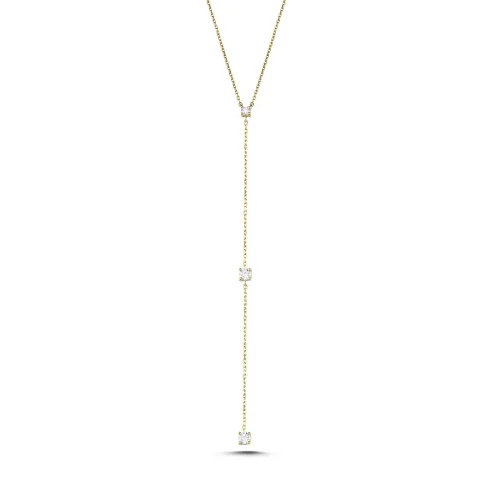 Safir Mücevher - Only One Diamond Design Necklace - Il