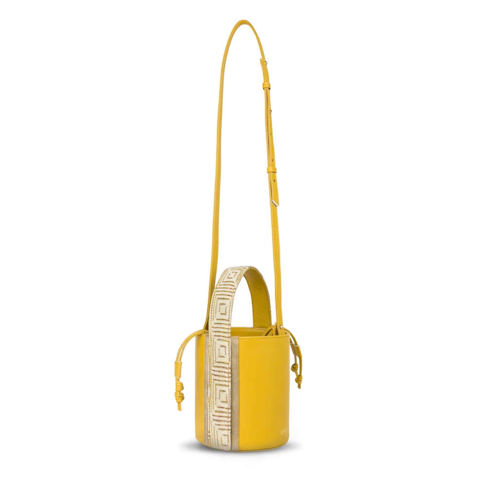 Mustard yellow bucket online bag