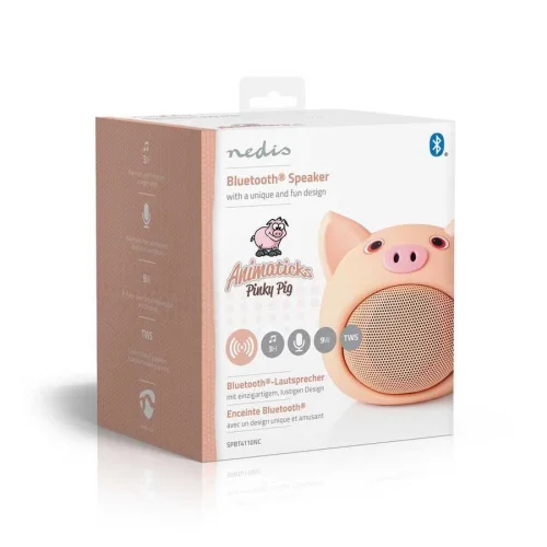 Nedis - Animaticks Pinky Pig Wireless Speaker