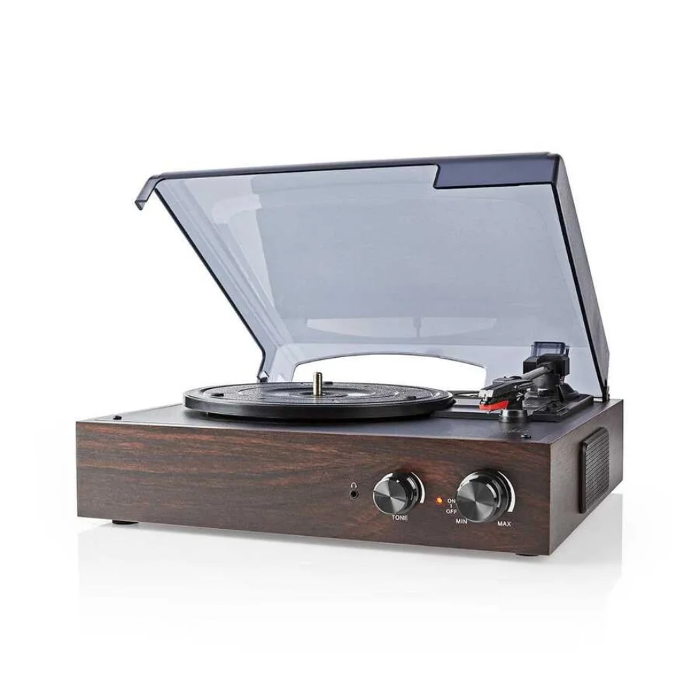 Nedis - Wood Retro Turntable Hoparlör