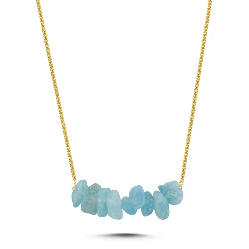 Safir Mücevher - Taş Devri Aquamarine Necklace
