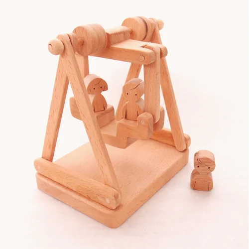 Oyuncu Kunduz Oyuncak - Wooden Swing Toy