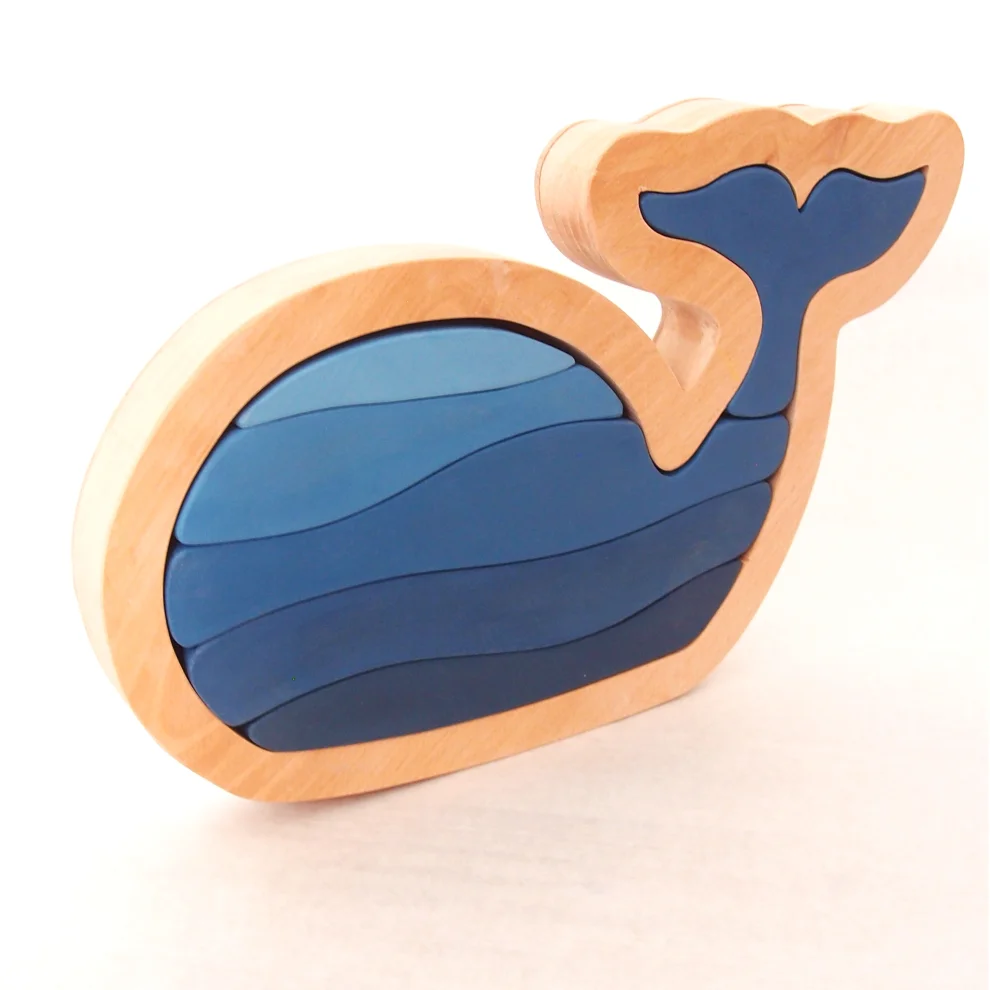 Oyuncu Kunduz Oyuncak - Whale Wooden Puzzle