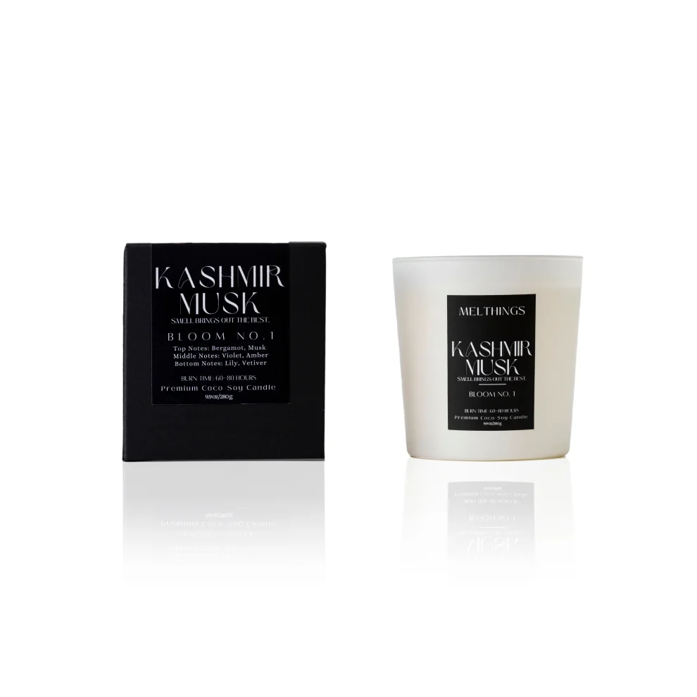 Melthings Candle Co - Kashmir Musk | Musk+ Amber+ Vetiver