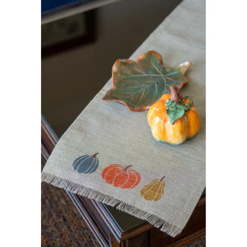 MELINO HOME - Pumpkin Printed Jute Runner