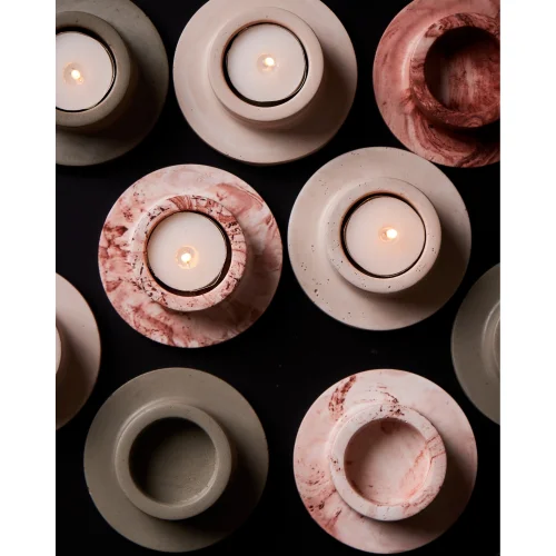 Duo Concept - Concrete Tealight Mumluk