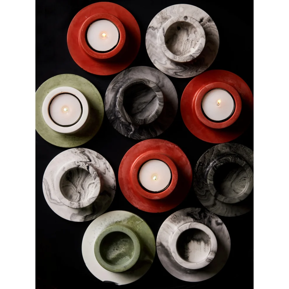 Duo Concept - Concrete Tealight Mumluk