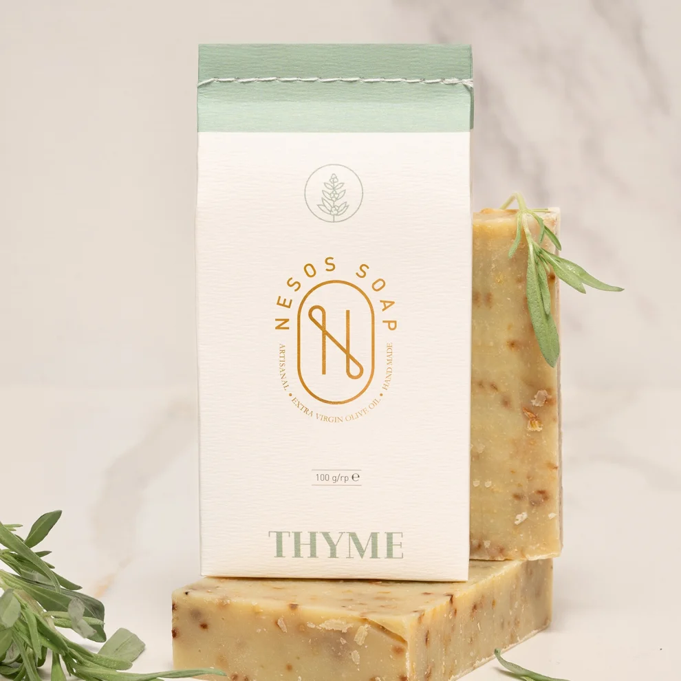 Nesos Soap - Handmade Natural Thyme Hair And Hand Soap