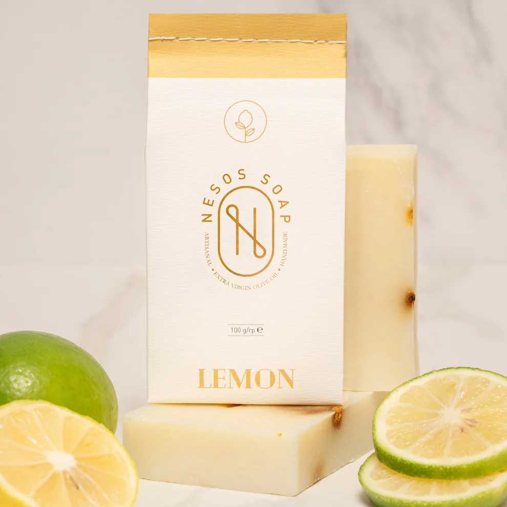 Nesos Soap - El Yapımı Doğal Limonlu Yüz Ve El Sabunu