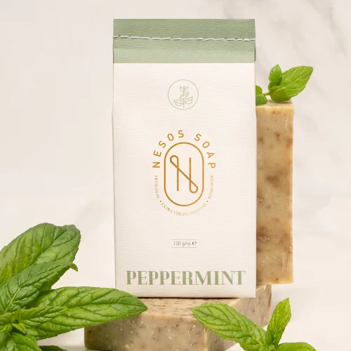 Nesos Soap - Handmade Natural Peppermint Face And Hand Soap