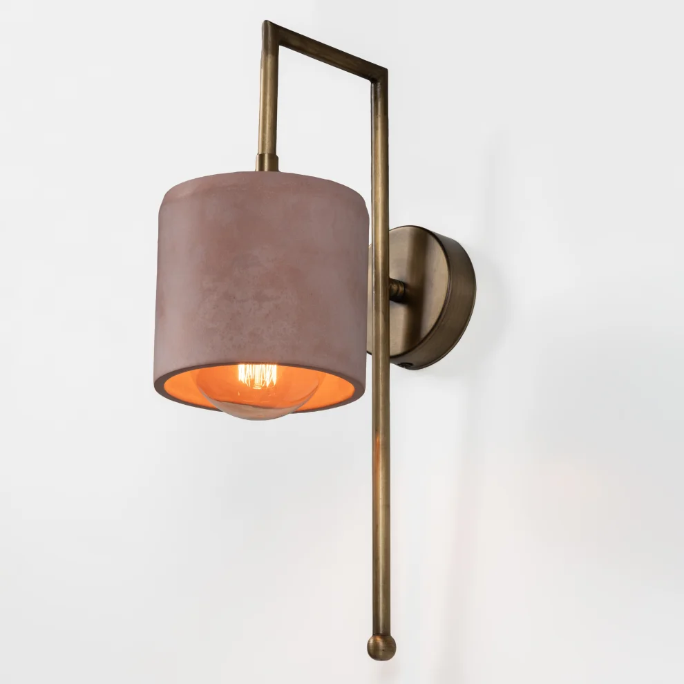 Womodesign - Bronze Metal Detail Cylinder Sconce