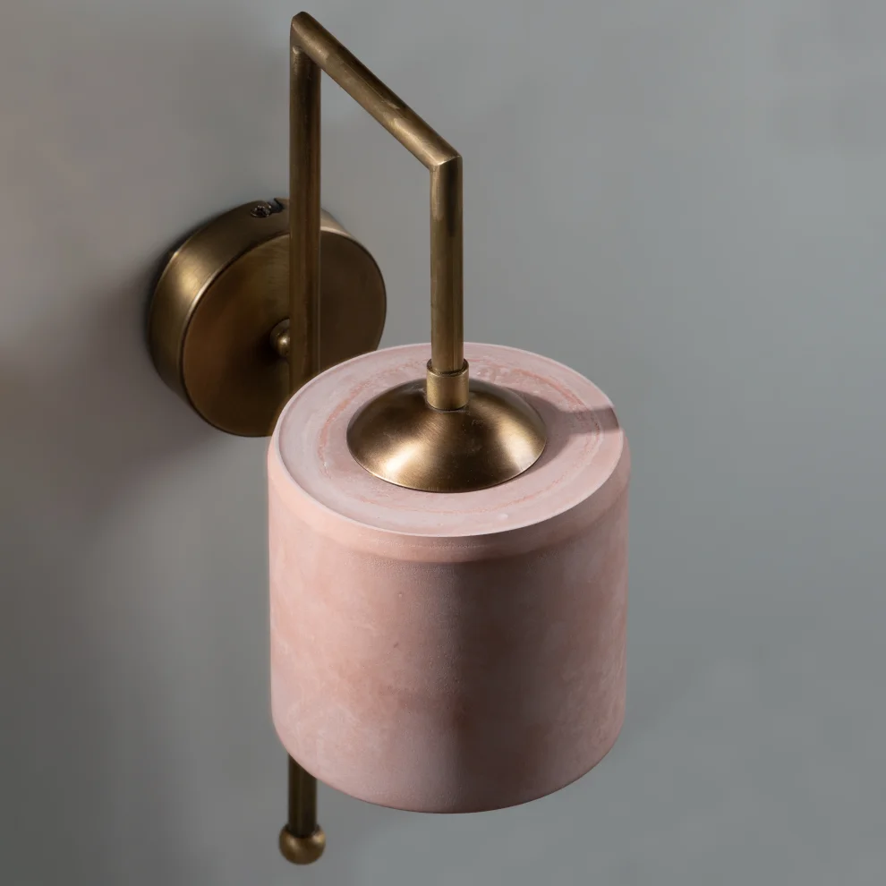 Womodesign - Bronze Metal Detail Cylinder Sconce