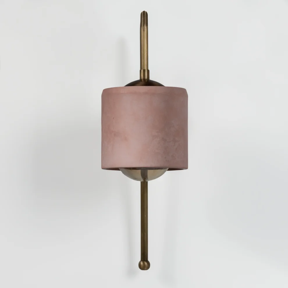 Womodesign - Bronze Metal Detail Cylinder Sconce