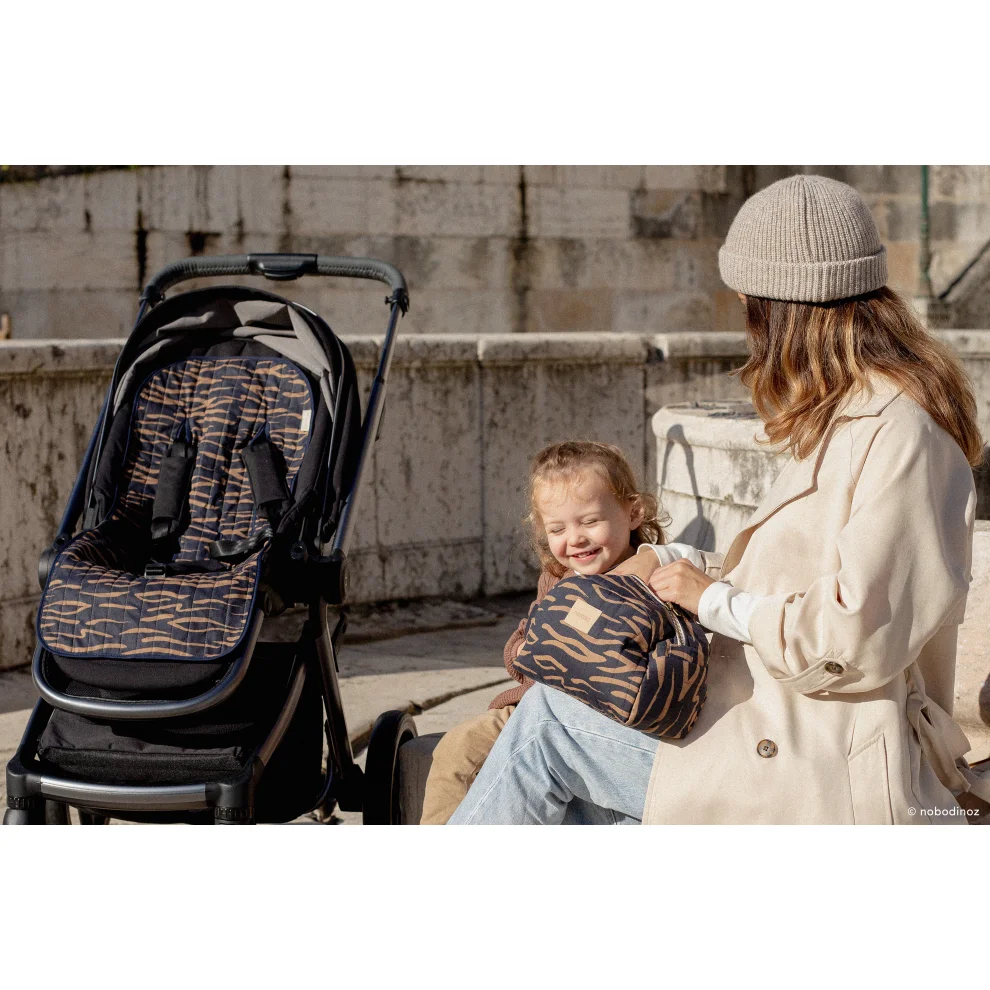 Nobodinoz - Hyde Park Blue Waves Unıversal Stroller Pad