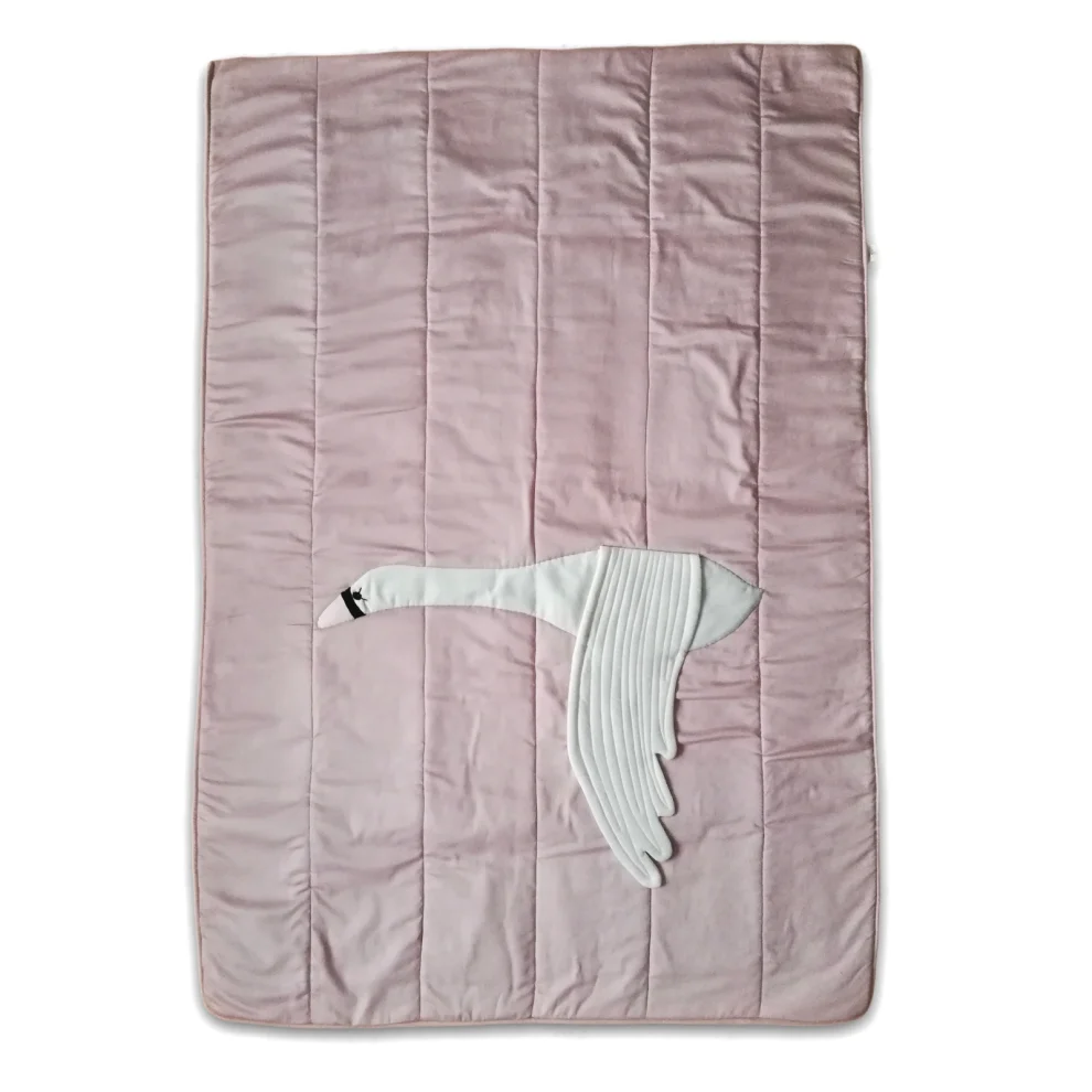 2 Stories - Swan Cotton Satin Baby Bed Cover