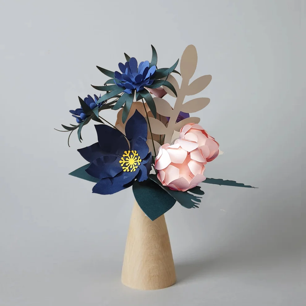 A Ne Hoş - Enchantment Bouquet With Wooden Vase