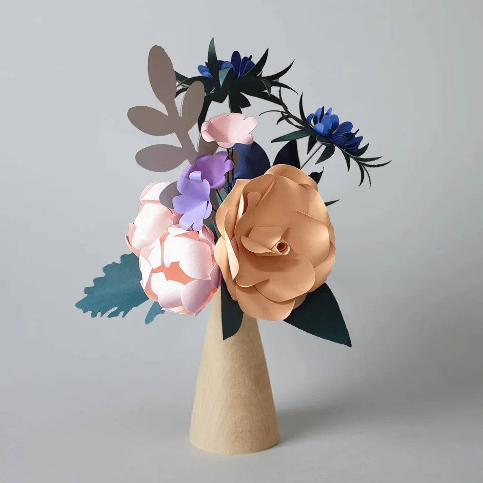 A Ne Hoş - Enchantment Bouquet With Wooden Vase