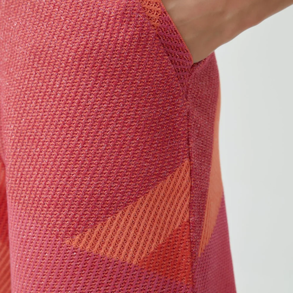 Joinus - Color Block Pocket Knitwear Shorts