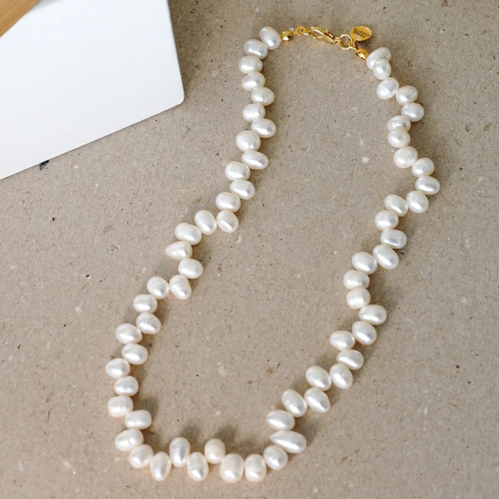 Pierre Violette - Adele Leaf Pearl Necklace