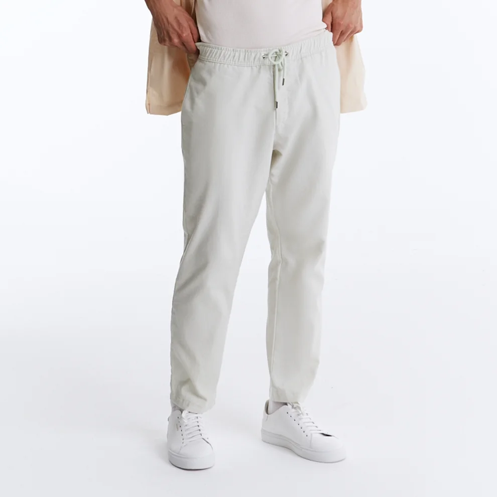 Fine Mint Green Linen Pant