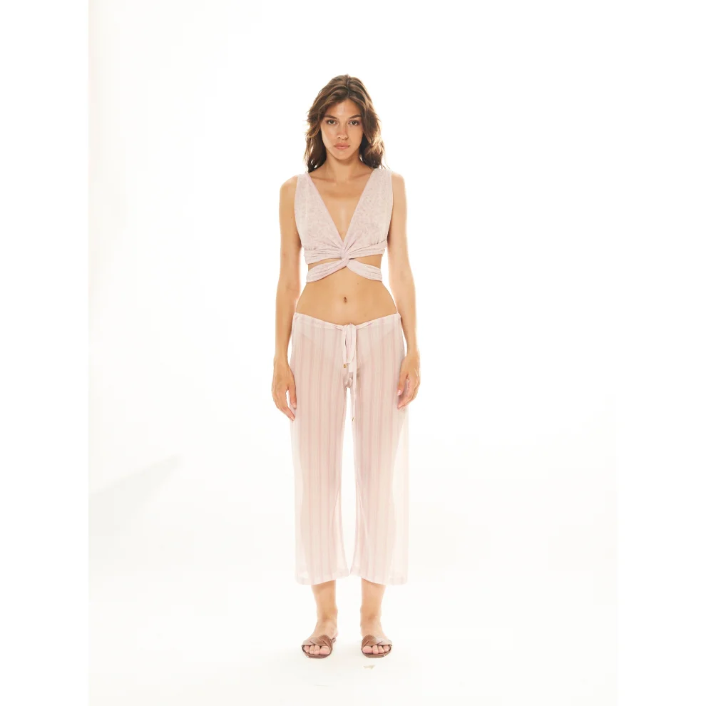 Diza Gabo - In Lavender Waist-knotted Top