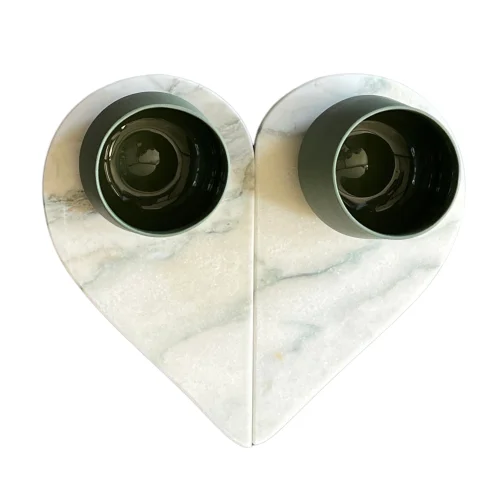 Thinstone - Marble Heart Cup Set Of 2