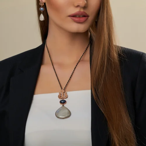 Berna Karataş Jewellery - Moonstone Kyanite Necklace