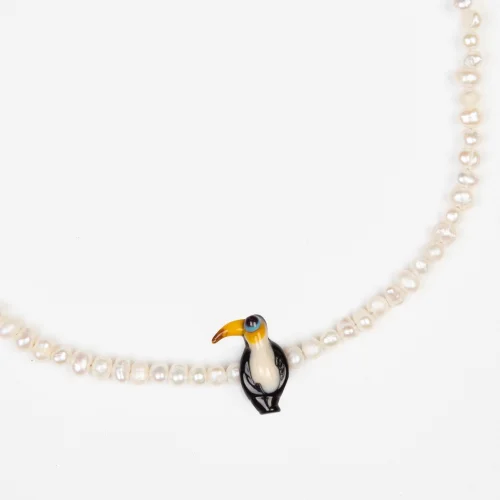 Kity Boof - Toucan Bird Pearl Necklace